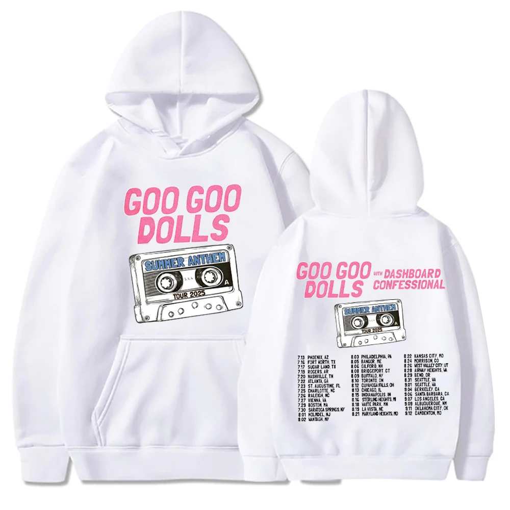 Goo Goo Dolls Tour 2025 Hoodies Printing Sweatshirts Long Sleeve Hip Hop Streetwear Tops Unisex