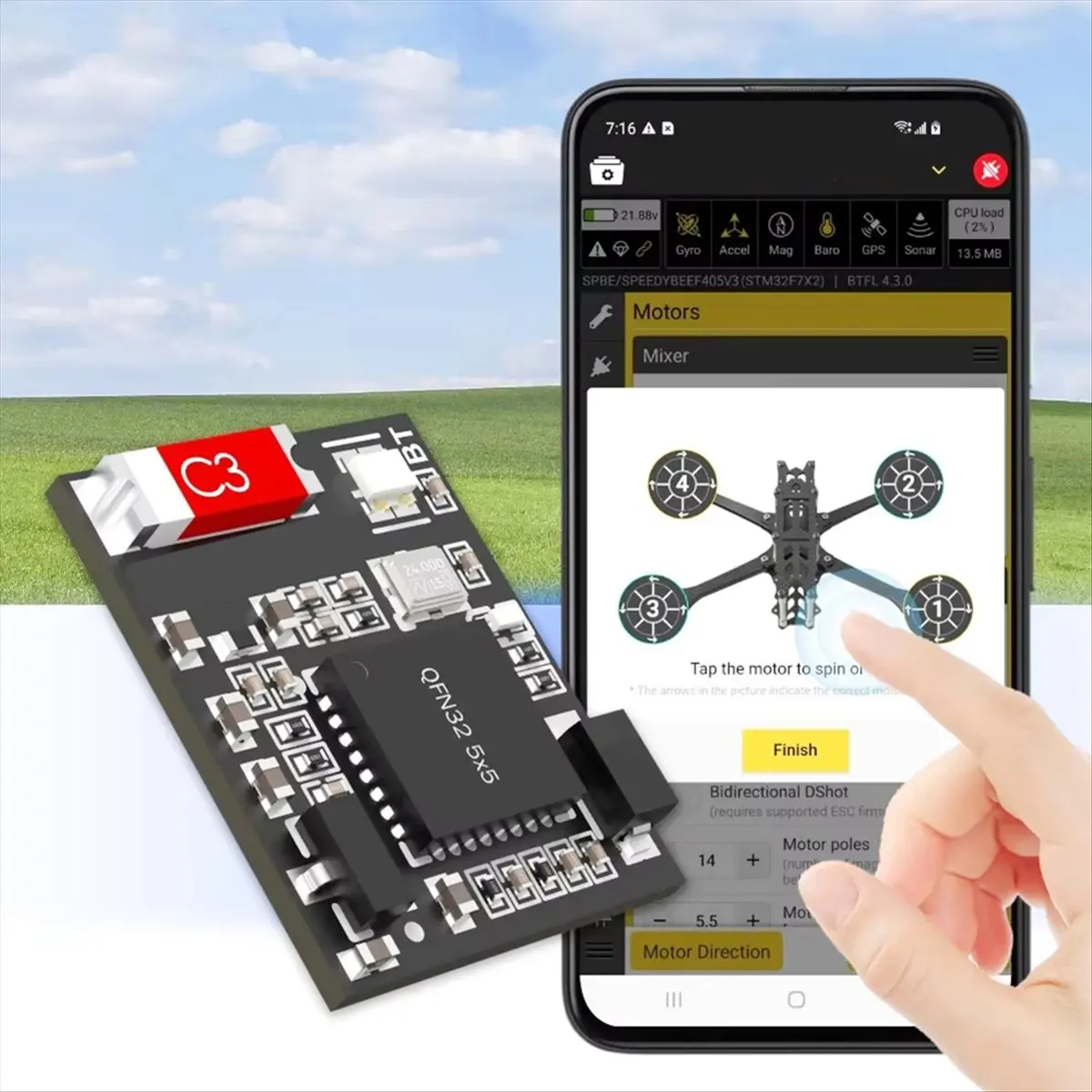 

(A30I) BT Nano 3 Wireless Flight Controller Configuration Tuning Bluetooth Module for RC FPV Racing Drone Quadcopter Parts