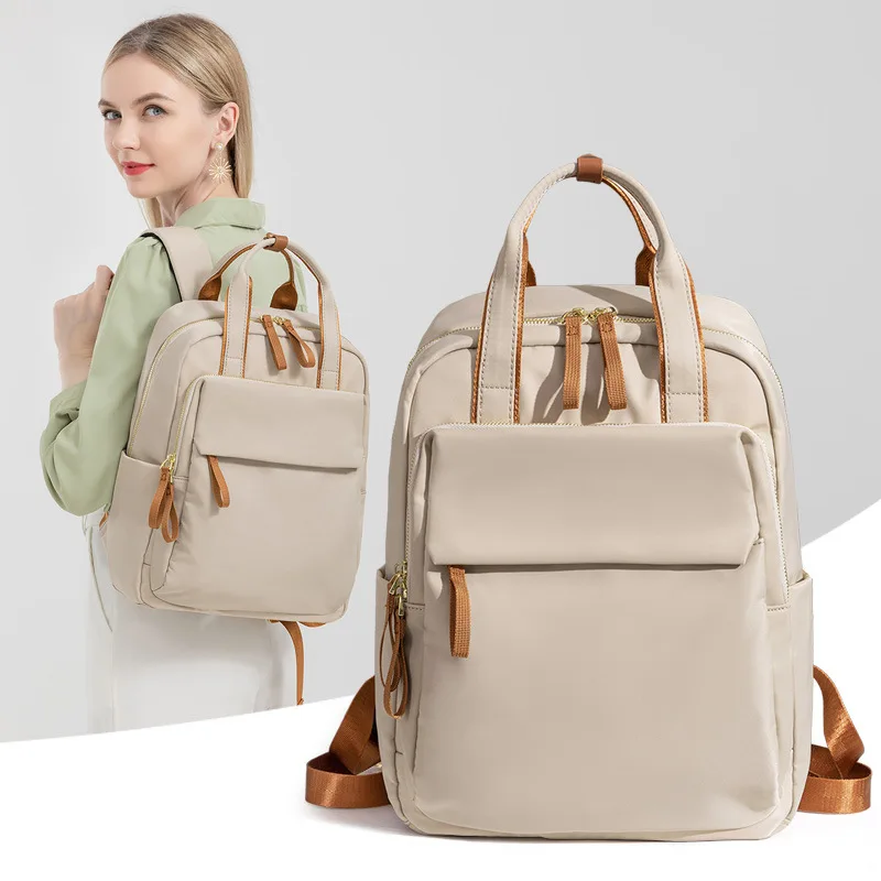 Women Oxford Backpack Twin Carry Handles for Daily Travel Work Commuting C9098 with Carry Handle Casual Bag Everyday Storage