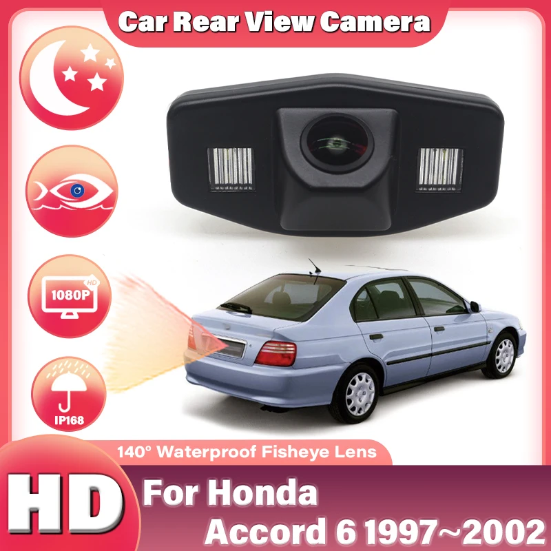 CCD HD AHD Fisheye Rear View Camera For Honda Accord 6 1997 1998 1999 2000 2001 2002 Car Reverse Parking Monitor Night Vision