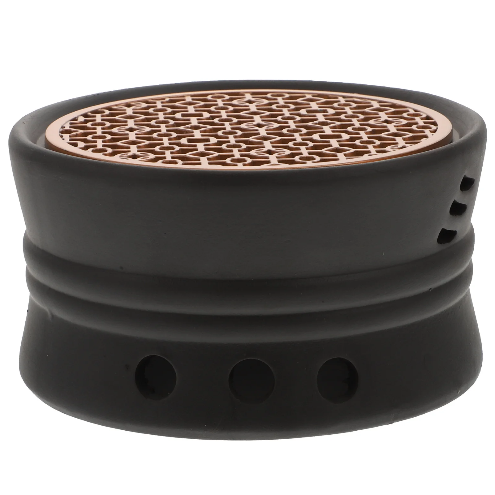 

1pc Ceramic Teapot Warmer Black Japanese Style Heat Resistant Tea Heating Stove Retro Stand Heater For Tea Pot Vintage