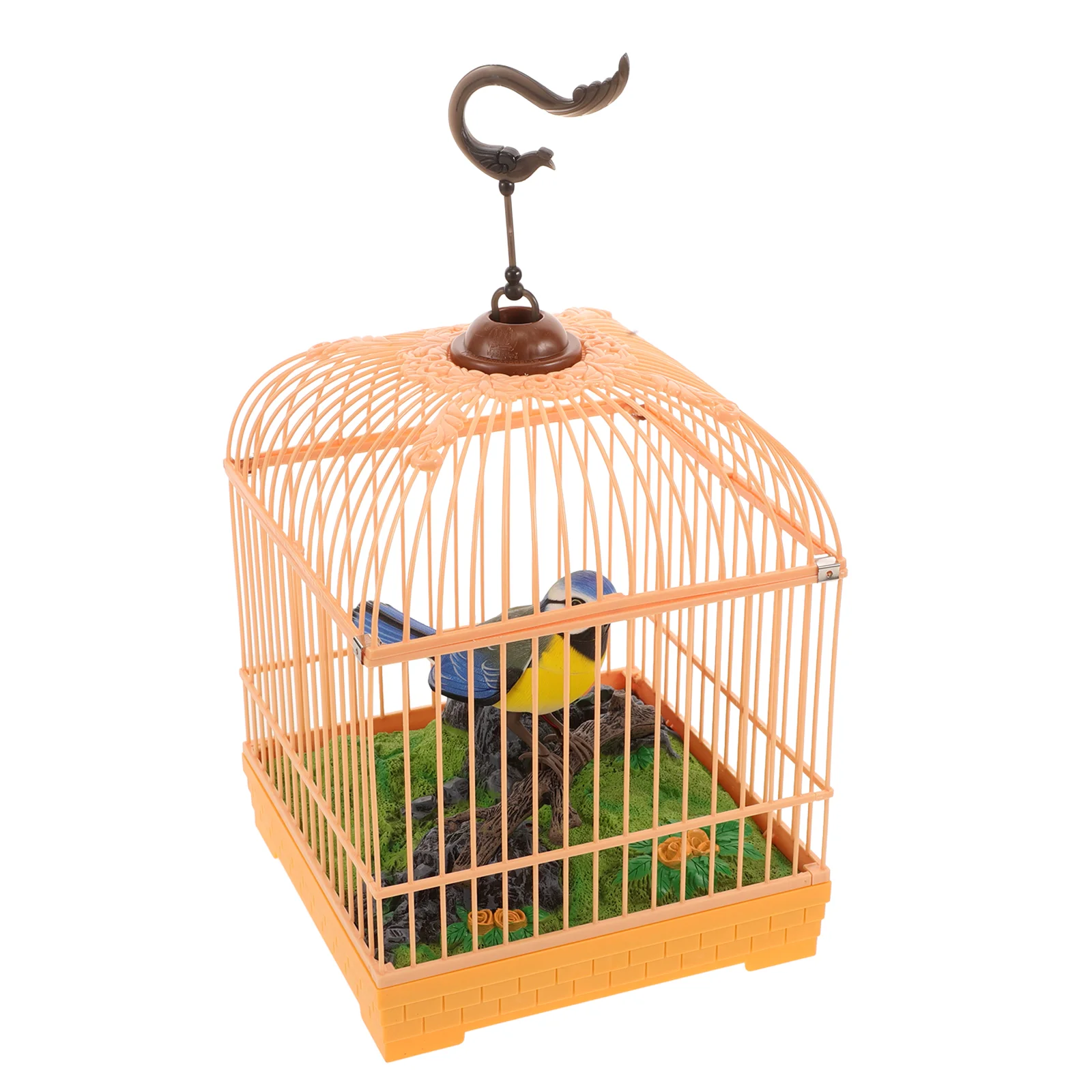 The Bird Voice Control Birdcage Toy Small Plastic Singing Birds Motion Activated