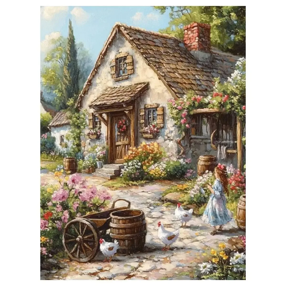 Adult Jigsaw Puzzle 500/1000 pcs Puzzle Rural house village Paper Puzzle Decorative Painting Exercise Brain Thinking