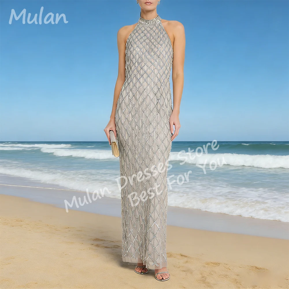 

Customized New In Luxury Beads Long Evening Dresses for Women Sleeveless Mermaid Special Events Prom Party Wedding Dress 2026