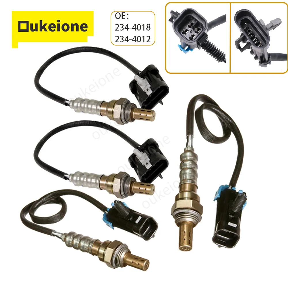 4Pcs for Chevrolet Silverado Tahoe Cadillac Escalade GMC Sierra Savana 1996-2001 Oxygen Sensor Up+Downstream 234-4018 234-4012