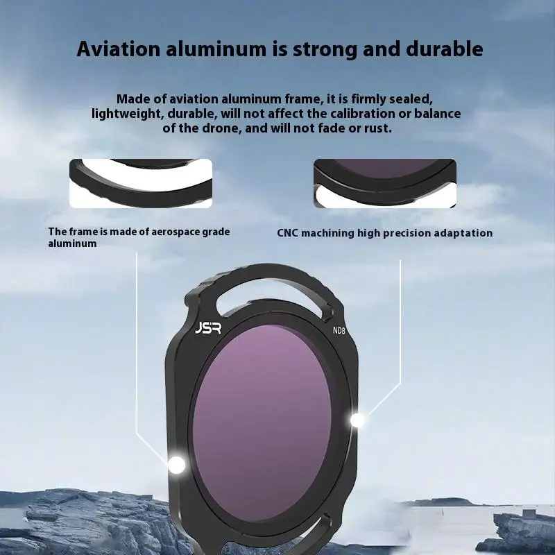 ND8/16/32/64 Filtros UV Acessórios para fotografia aérea Peças de câmera para unidade de ar drone Pro