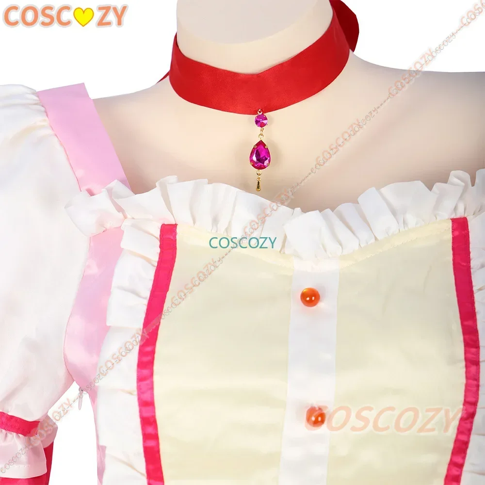 Anime Magical Girl Oke ame Madcontemplated Cosplay Costume, Kawaii Lolita Party, Carnaval fur s, Pink Short Wig, Idol Puella