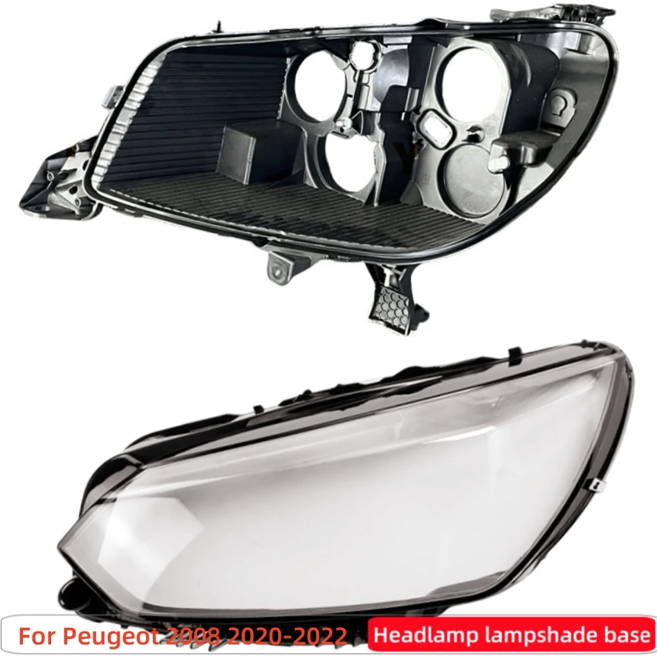 For Peugeot 2008 2020 2021 2022 Automotive Accessories Car Base Head Lamp Shell Headlight Base Headlight Headlight Lights Glass