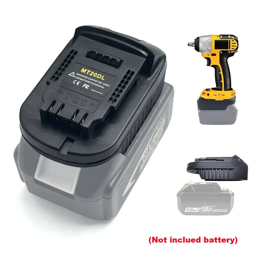 Batterieadapter MT20DL Konverter für Makita 18V Li-Ionen-Akku für Dewalt 18V/20V Li-Ionen-Akku-Adapter