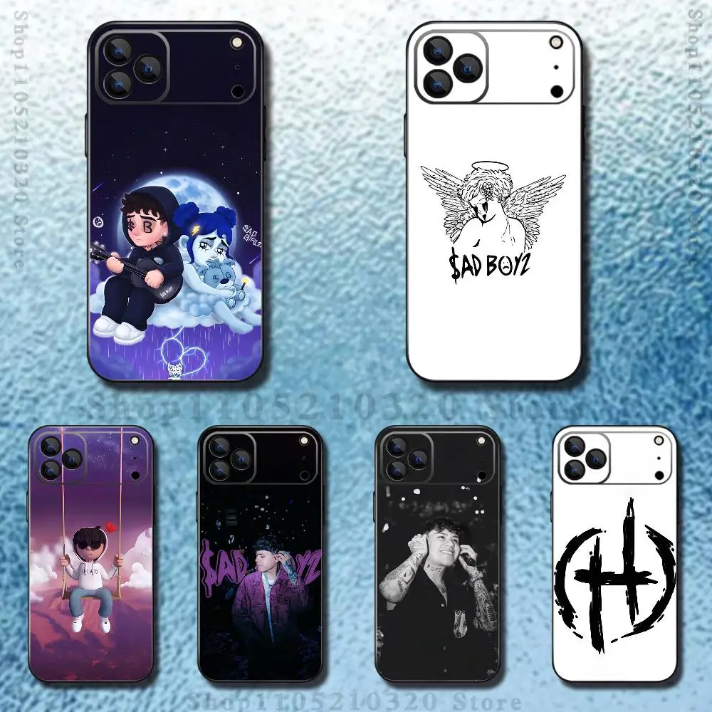 

Sad Boyz J-Junior H Phone Case For iPhone 17,16,15,14,13,12,11 ,Pro Max,XS,X,XR,SE,Mini,8,7,Soft Silicone Black Cover