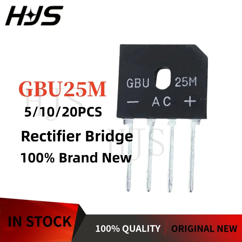 5-20PCS GBU25M GBU 25M GB U25M Rectifier bridge stack Bridge Rectifier Brand New In Stock