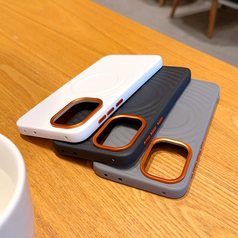 حافظة لهاتف OnePlus ACE 6 ELVEV غطاء هاتف حماية مغناطيسي فاخر بنمط تموج من جلد البولي يوريثان مقاوم للسقوط #2