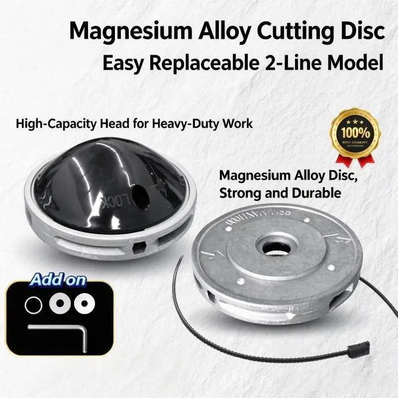 Aluminum Grass Trimmer Head 2-Line Model Heavy-Duty Strong And Durable Features An Easy-To-Replace Line SystemBH-ELEVEN