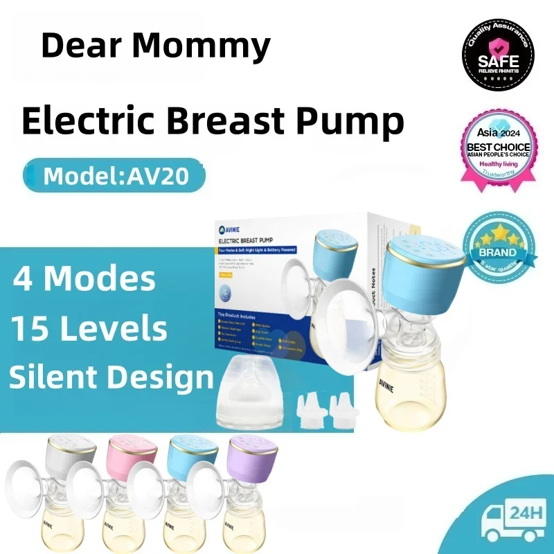 

Электрические молокоотсосы, 4 режима, 15 уровней, портативный молокоотсос, бесшумный комфорт, интеллектуальный экстрактор грудного молока, коллектор, без BPA