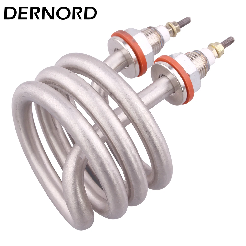 Image 7: DERNORD Élément chauffant électrique 220/380V pour distillateur, filetage M16, chauffe-eau à immersion en spirale, acier inoxydable 304, 2,5KW