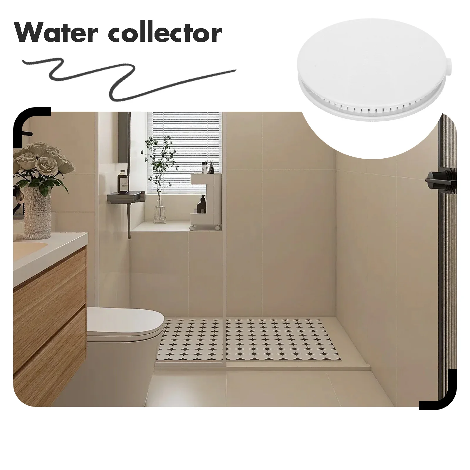 Встроенный коллектор дренажа из ПВХ для ванной комнаты. Эффективное управление водой. Универсальная вторичная дренажная система. Скрытые фитинги для труб.