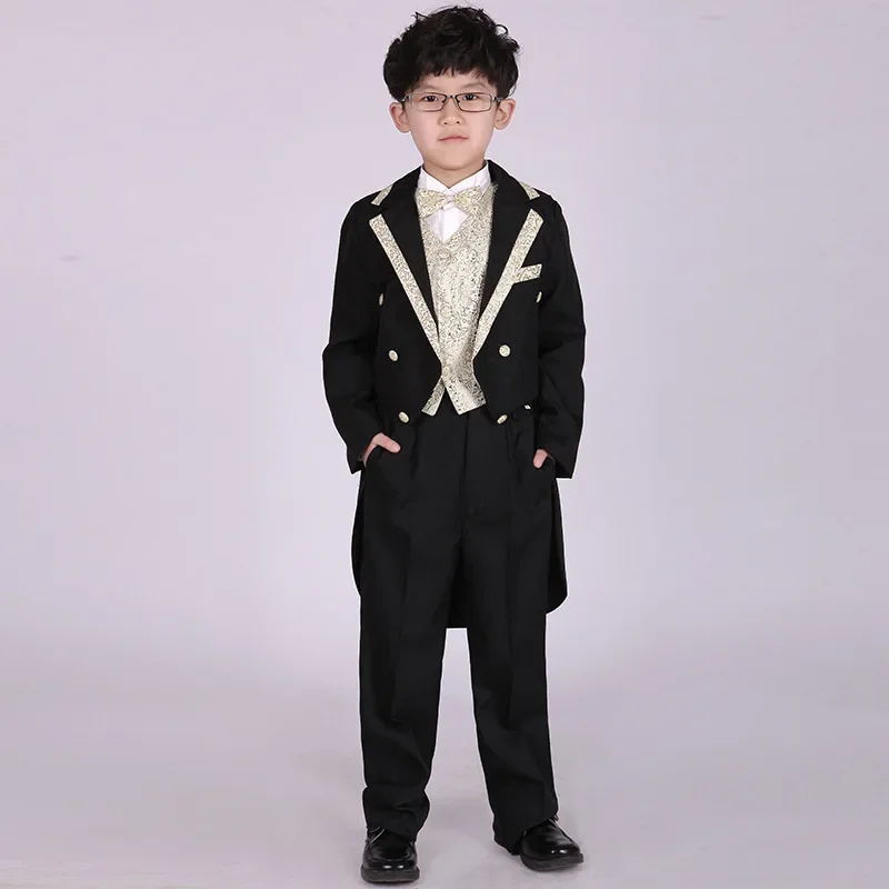 

Children Blazers Suits Child Tuxedo Suit Wholesale 2025 New Arrival Boys' Formal Clothes Set Bowtie+Vest+Shirts+Tailcoat+Pants