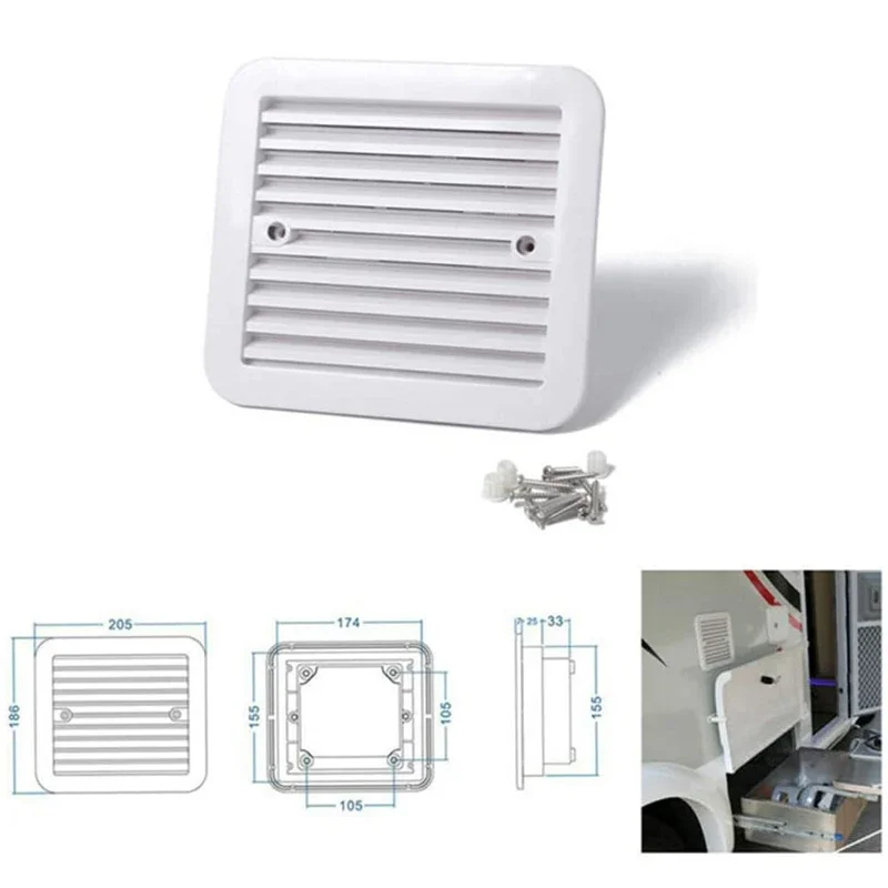 NEW 12V 24W Fridge Vent With Fan for RV Trailer Caravan Side Air Strong Wind Exhaust Automobile Accessories Car Styling Camper