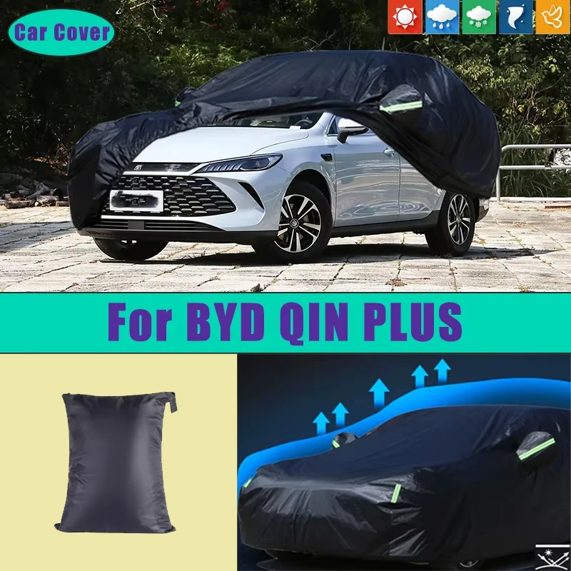

Car Full Outer Covers Outdoor Waterproof Dustproof Sun Rain Snow Protection Exterior Car Accessories For BYD QIN PLUS