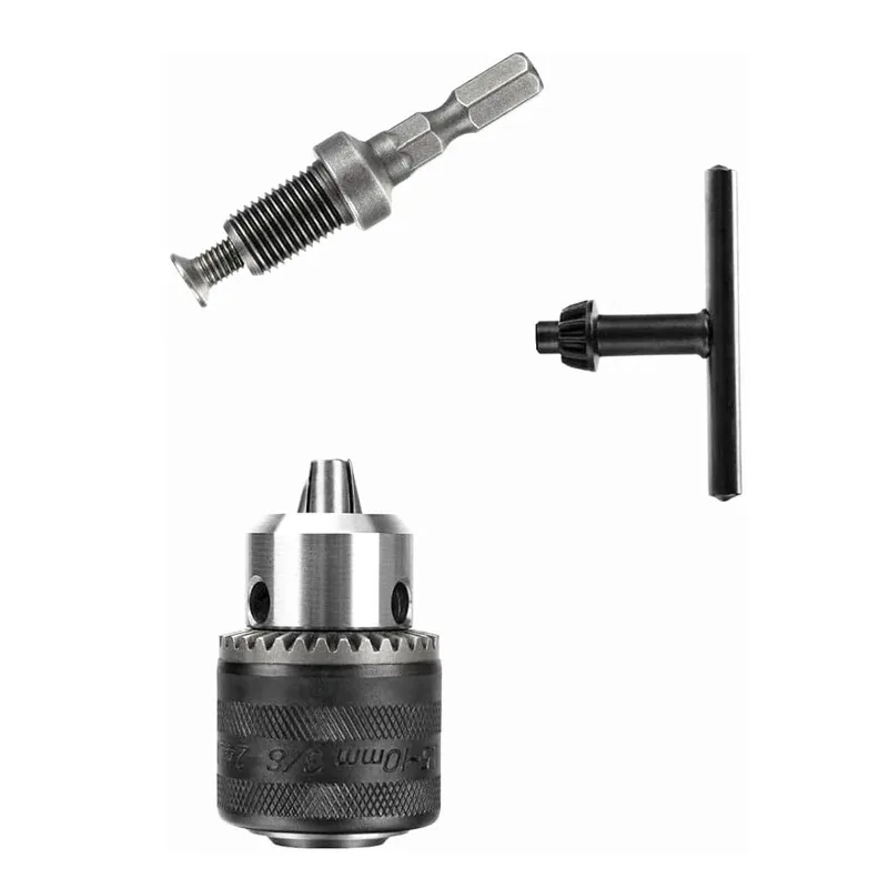 DeWalt Hex to Three-Jaw Chuck 1.5-10mm with Keyless Metal Chuck DWAQC01