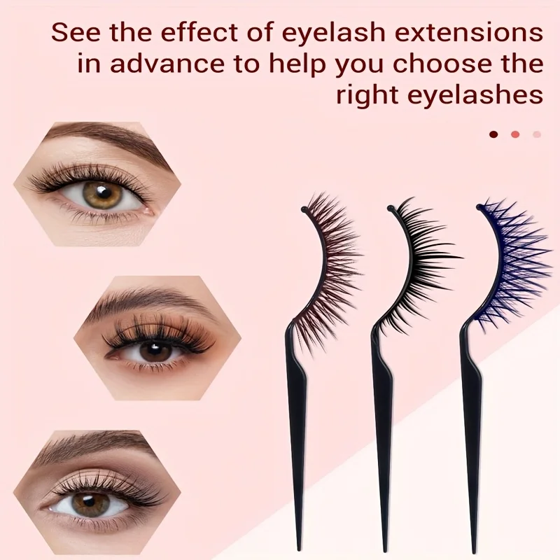 12-teiliger Präsentationsstab im Wimpernstil, Halter für falsche Wimpern, Tester im Wimpernstil, verwendet für die Wimpernverlängerung