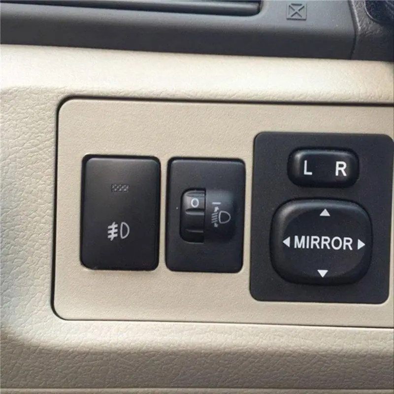 5X 4-Pole 12V Push Button Switch With LED Background Indicator Lights For Fog Lights DRL LED Light Bar(33X22mm)