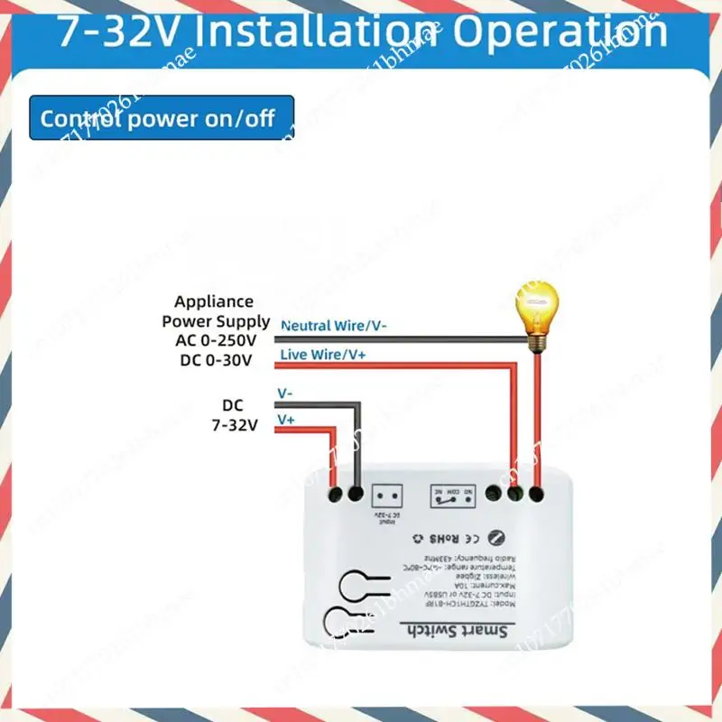 -A21Z 2X Tuya Smart Zigbee Switch With Temperature Sensor Passive Dry Contact Zigbee Relay Work With Home Assistant DC 7-32V