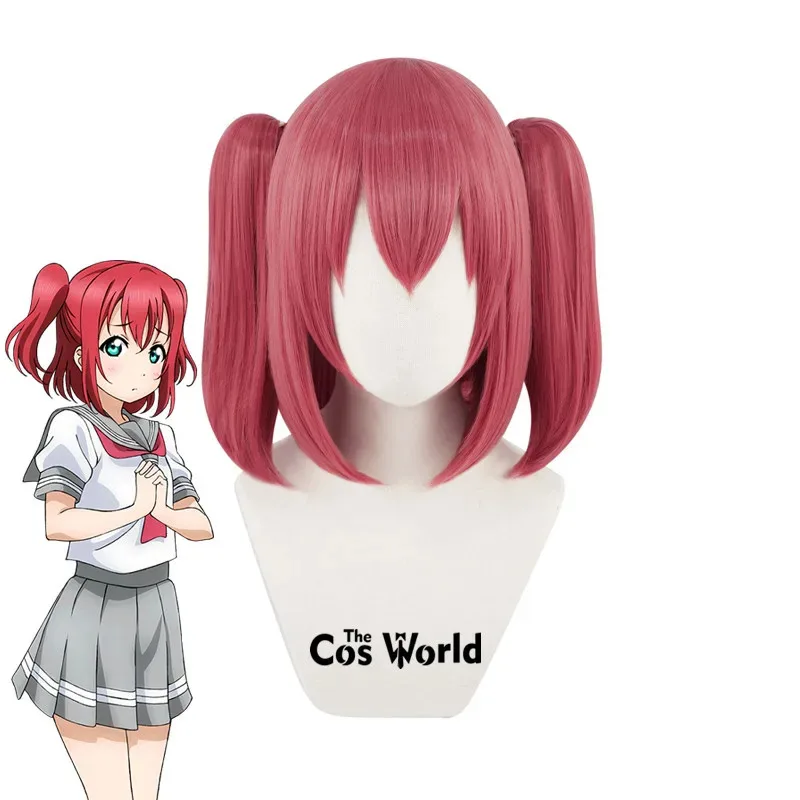 

Love Live Sunshine Aqours Kurosawa Ruby 30 см короткие аниме косплей парики волокно термостойкие синтетические волосы + шапочка для парика