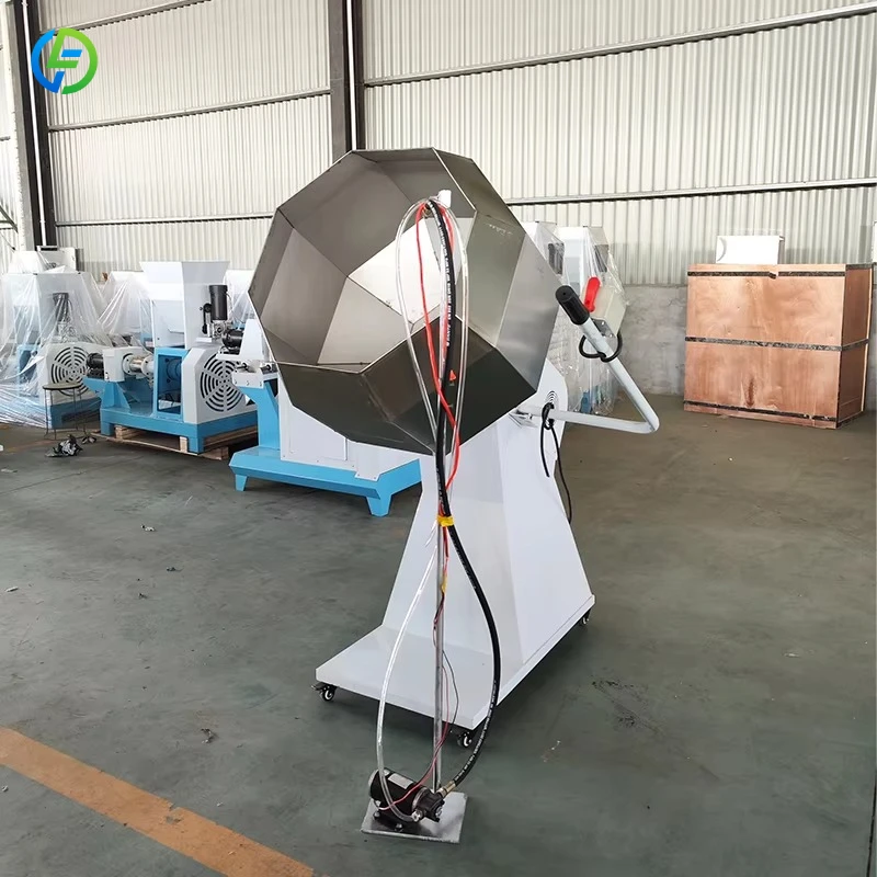 Automatic Stainless Steel New Octagon Tumbler Seasoning Drum Machine Oil Sprayer Rotary Seasoning Coating Machine FL Customized