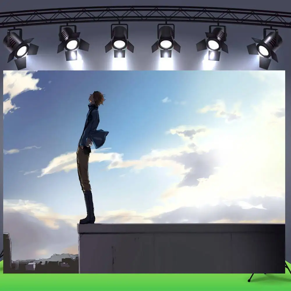 أنيمي الكرتون العالم الزناد خلفية الديكور الأطفال عيد ميلاد الطفل دش صبي فتاة عيد ميلاد سعيد راية الطرف الديكور #4