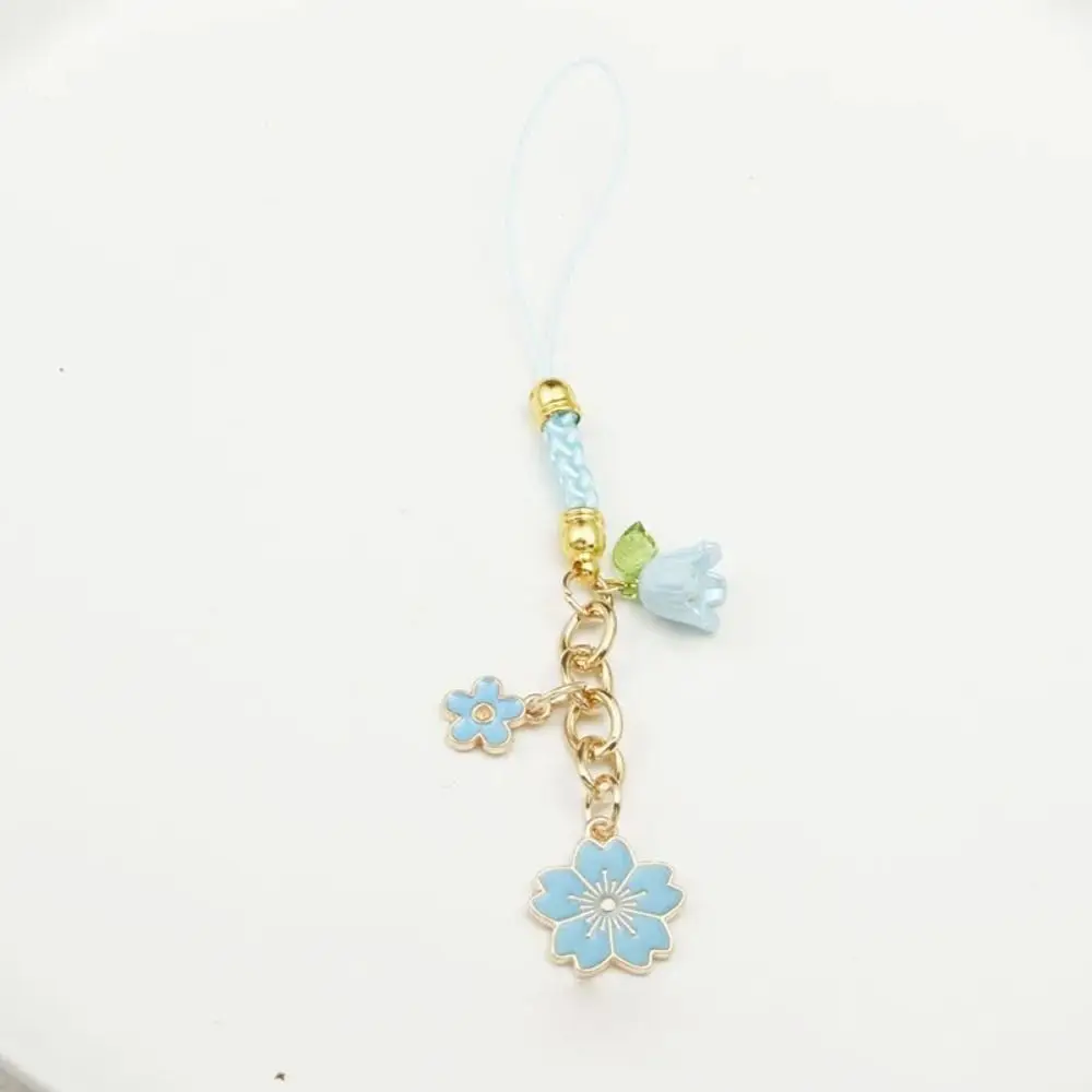

Keyring Sakura Mobile Phone Case Keychain Flower Anti Loss Phone Strap Short Style Universal Mobile Phone Lanyard Car Key