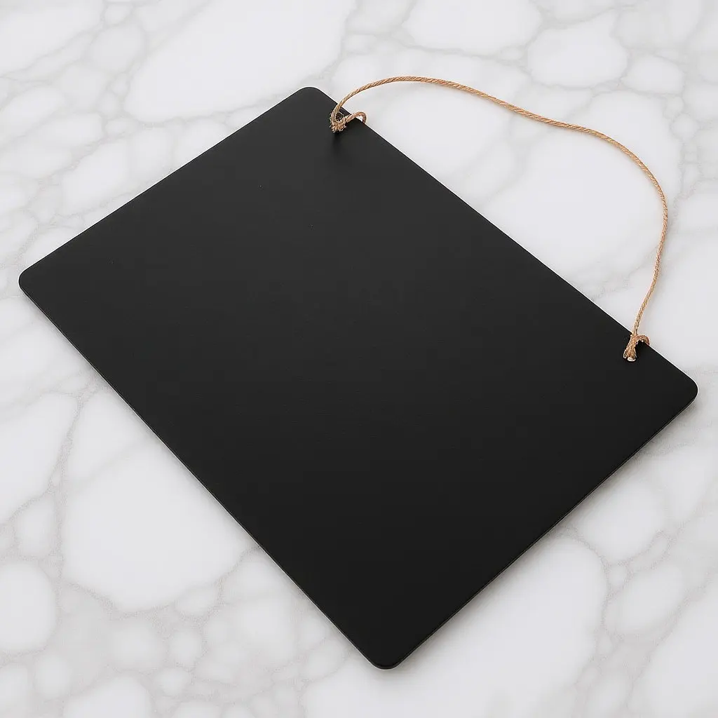 Mini Chalkboard Sign Double-Sided Reusable Message Board Wall Decor Hanging Blackboard for Kitchen Cafe Bar Reception Table