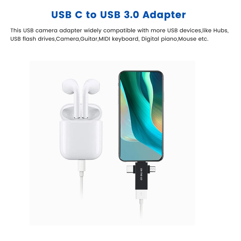 USB C To USB 3.0 OTG Converter USB 2 In 1 Type C Micro-OTG Adapter