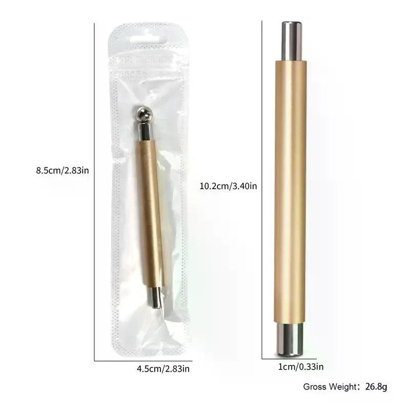 강력한 자석이 있는 더블 엔드 마그네틱 캣츠 아이 네일 자석 스틱 스틸 볼 포함 슈퍼 강력 젤 폴리쉬 자석 펜 매니큐어 자석 도구
