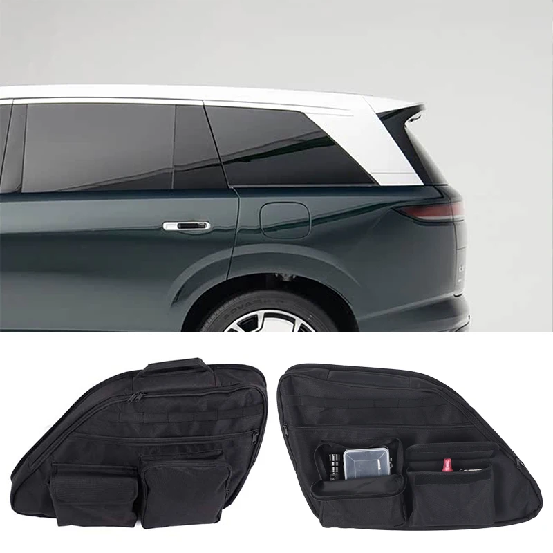 For BYD Tang L Sealion 8 2026 Rear Trunk Side Window Storage Bag Car Trunk Organizer Pouch Stowing Tidying Interior Accessories