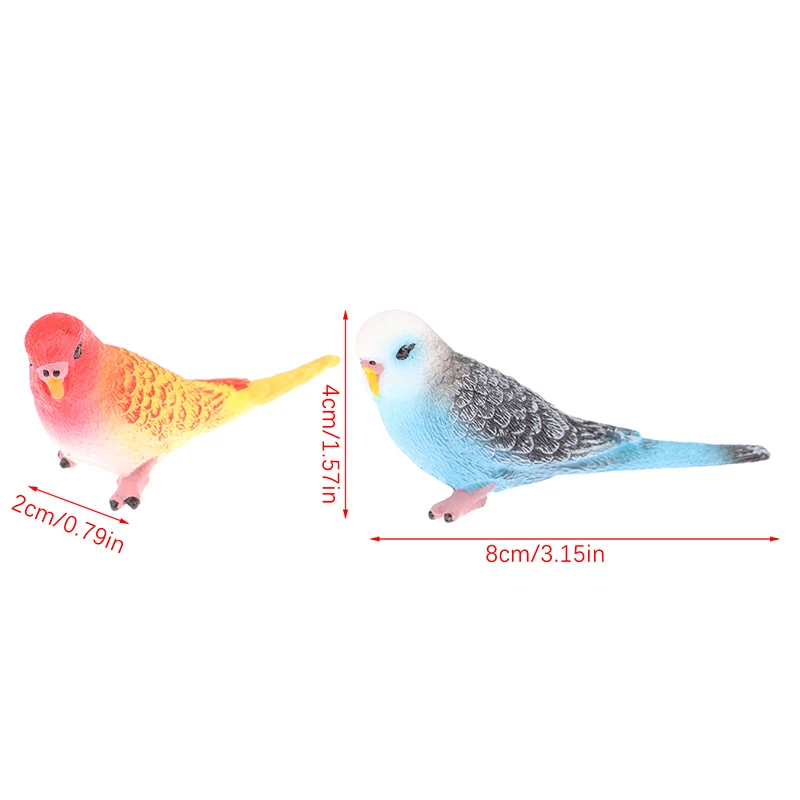 Simulation Parrot Miniature Landscape Ornament Parakeet Model Lawn Figurine Artificial Bird Home Decorative Figures Bird Decor