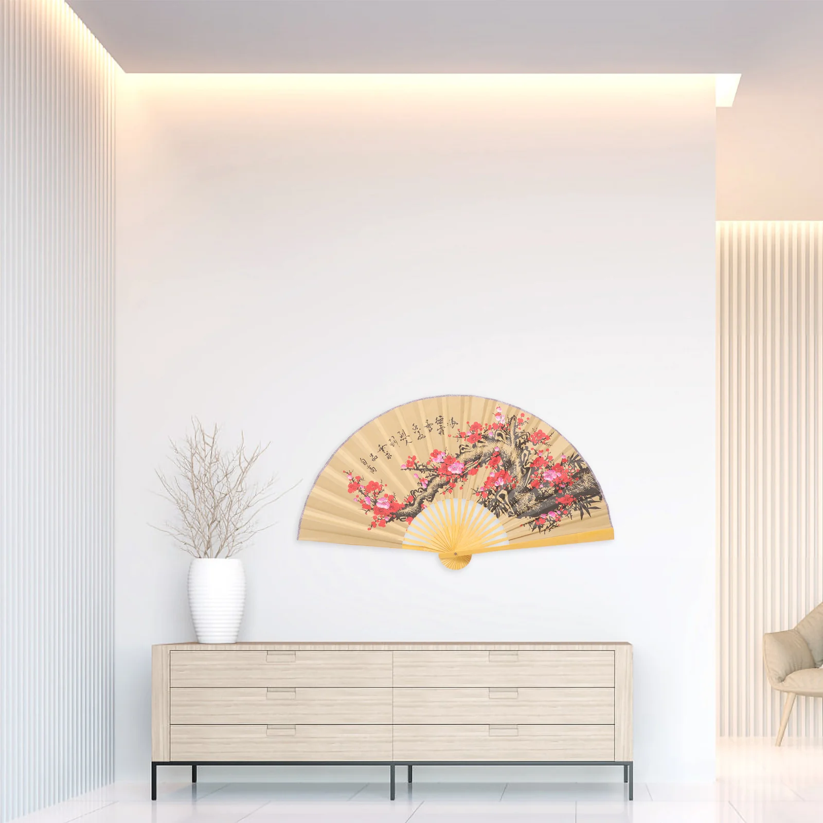 

Chinese Style Hanging Folding Fan Large Paper Wall Decor For Home Office Party Background Giant Fan Wall Hanging Decorative