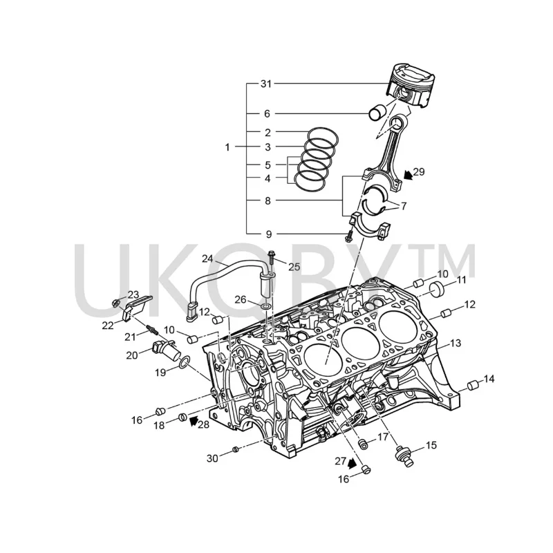 12481987 12538683 Suitable for the Bu ic k Regal New Century Dynasty GL8 Piston ring