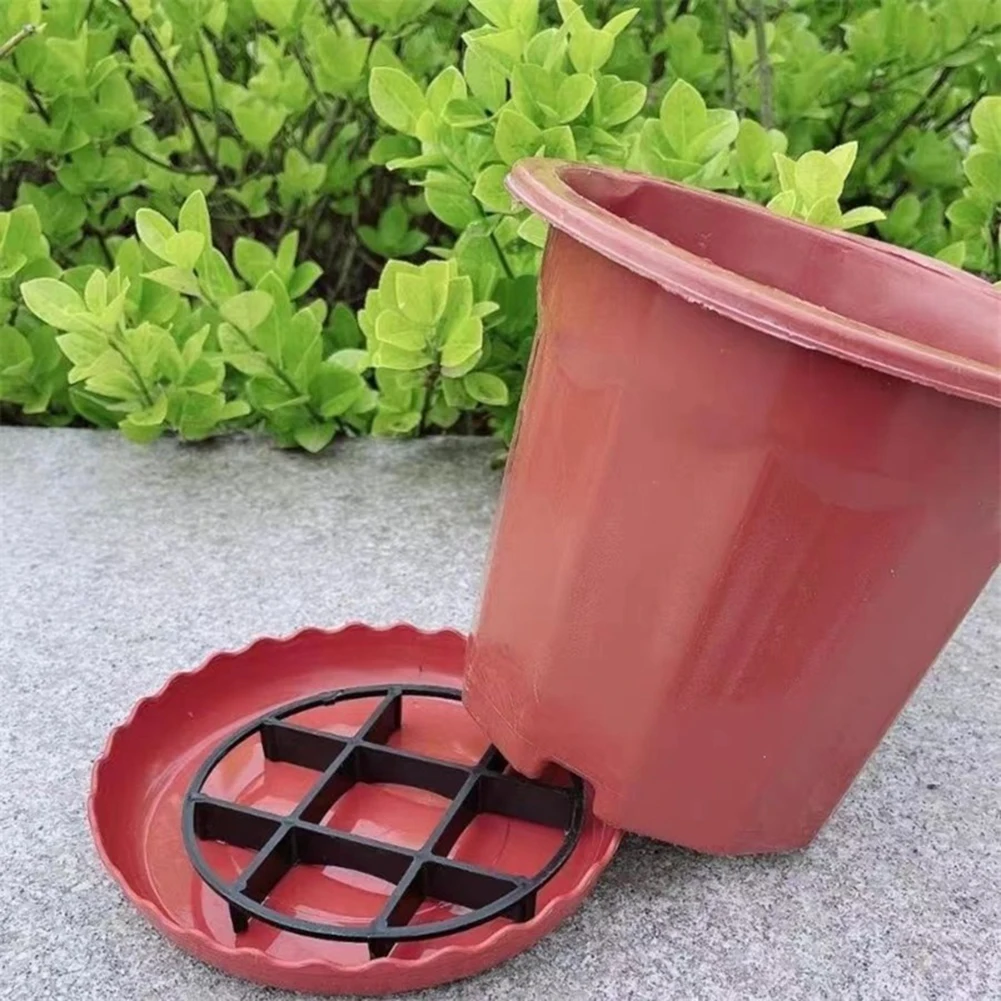 5pcs Flower Pot Tray Anti Rot Root Plastic Saucer Bracket Drip Plant Flowerpot Tray Indoor Outdoor Home Garden Supplies