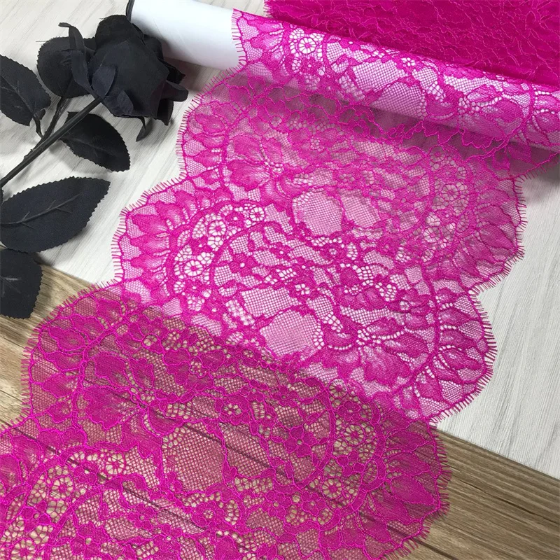 Scalloped Eyelash Chantilly Lace Trim DIY Dress Sewing Accessories Colors French Lace for Lingerie Needle Works Bra Crafts