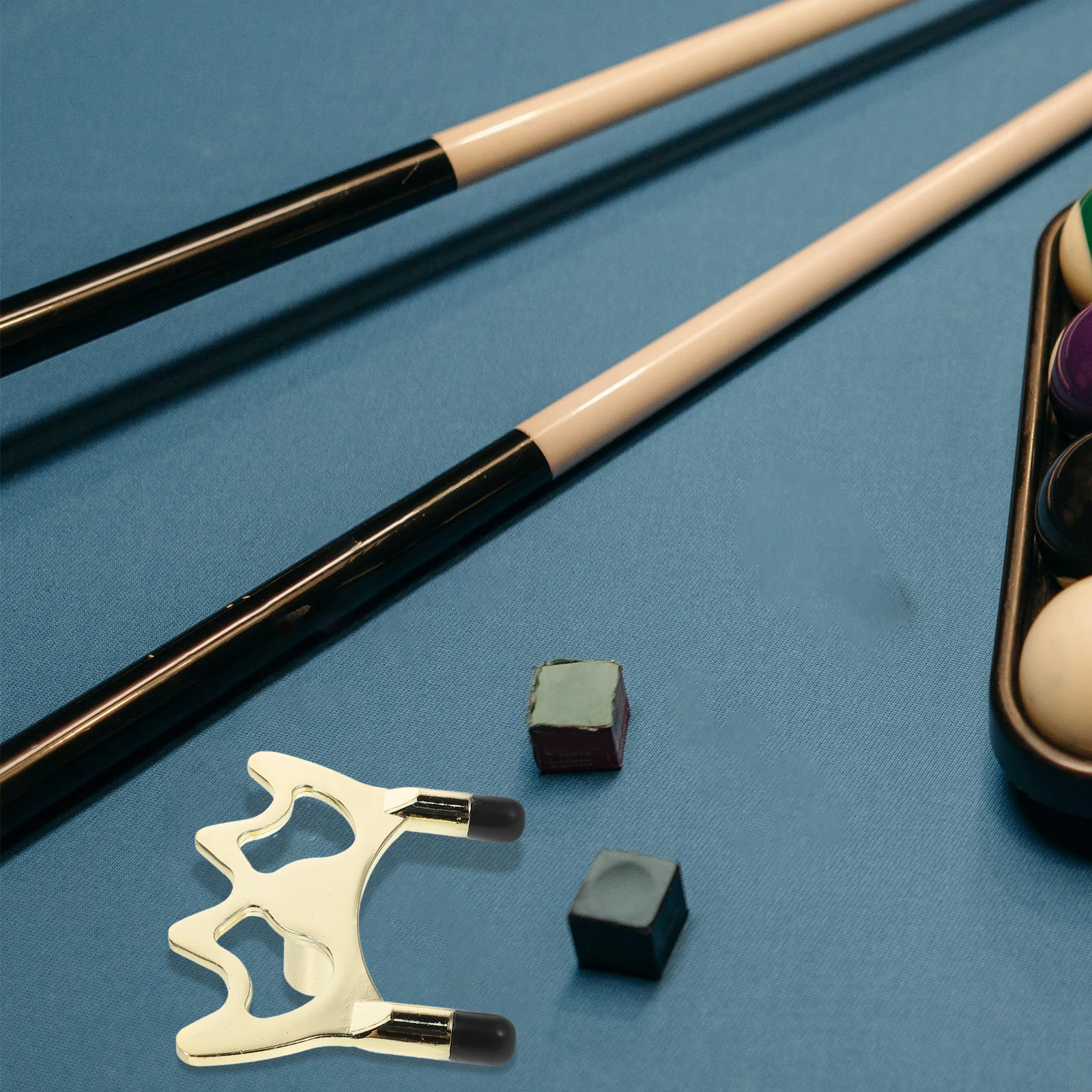 

Pool Cue Bridge Billiard Stand Head Holder Cues Rest Basket Rack Copper Cross High Precision Durable Stable Pool Table Cue Stick