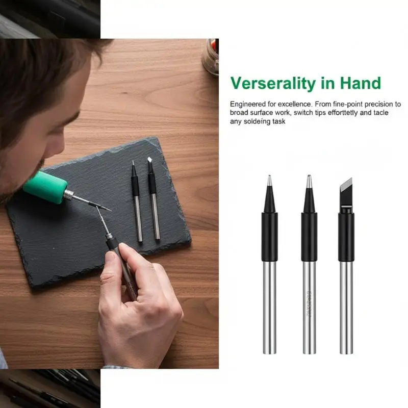 

3pcs Replacement Tips for USB Soldering Iron – Compatible with TS100, Pine64 & 5V Portable Irons