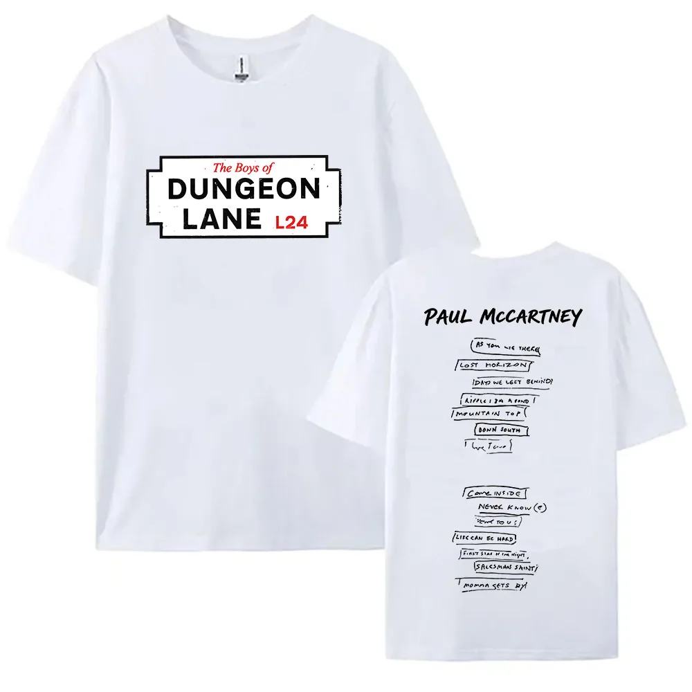 The Boys of Dungeon Lane T-shirt Paul McCartney Singer Design Tshirts Cotton Summer Short Sleeve Female T Shirt Graphic Merch