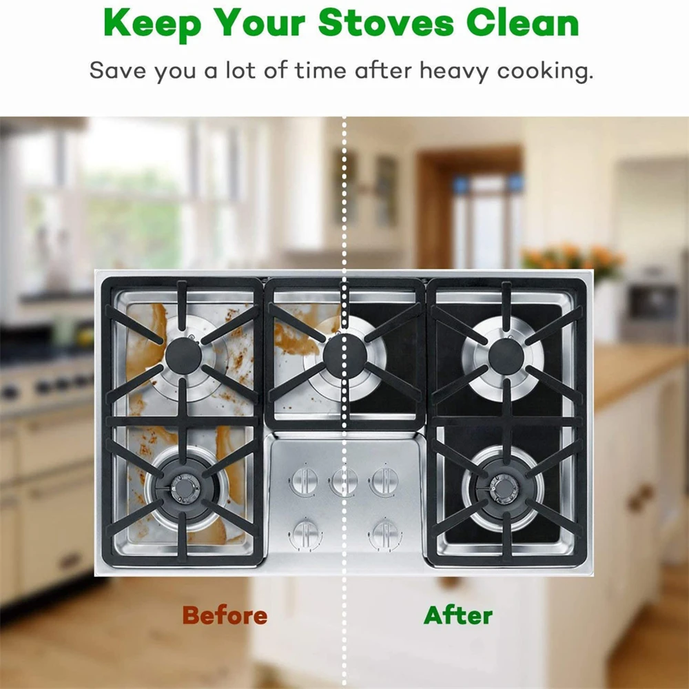 1/4pcs Stove Protector Cover Washable Cooker Cover Liner Clean Mat Pad Reusable Stovetop Burner Protectors Kitchen Accessories