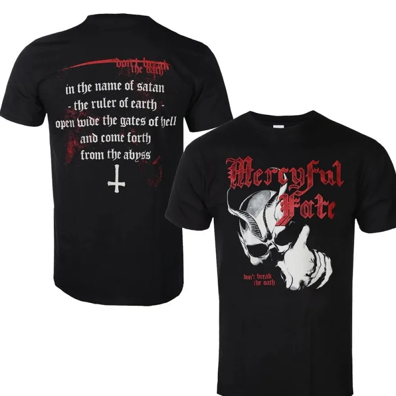 Men's 2D Printed Round-neck T-Shirt Cross-border To Europe and America. Mercyful Fate Band Printed Short-sleeved Shirt.