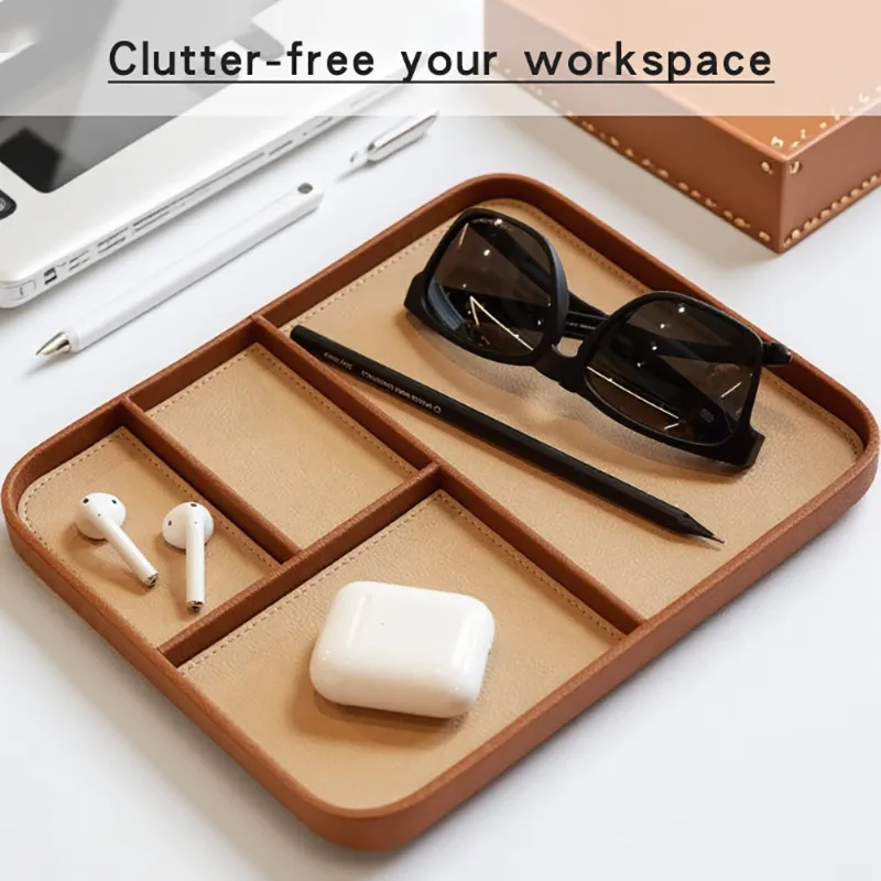 Desktop Valet Storage Tray Fashion Color Matching Bedside Tray Jewelry Mobile Phone Storage Basket