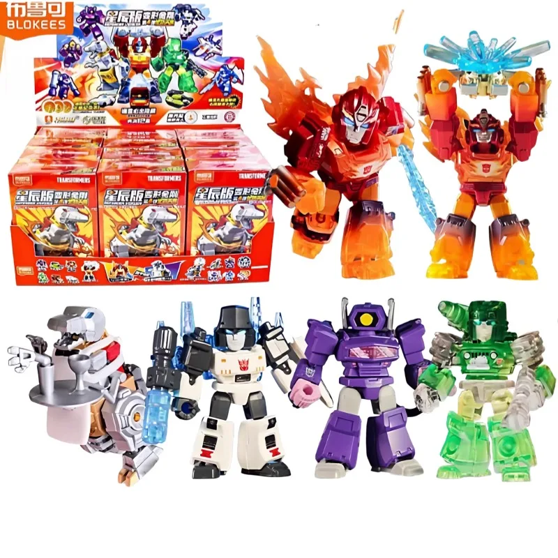 

Blokees Transformers Defender Version 4 Starry Edition Blind Box All Series 123456 Hidden Robot Assembly Model for Kids Toy Gift