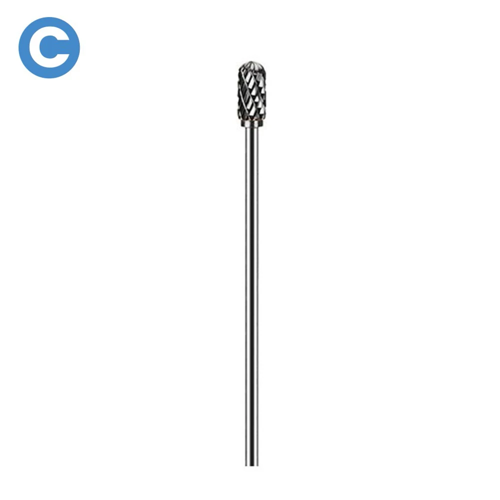5pcs 100mm Long Double-edged Carbide Rotary Files 1/8inch Handle Steel Grinding Head Metal Jade Electric Milling Cutter