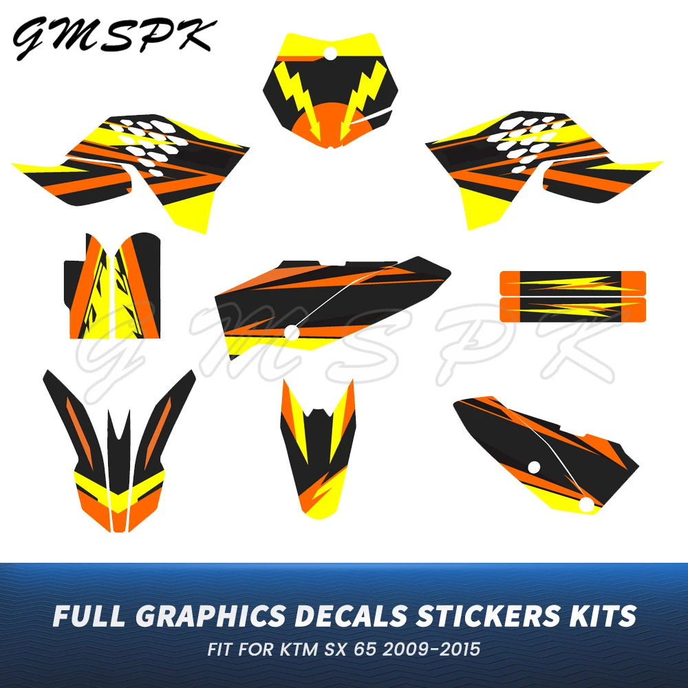 New Style Motorcycle Background Decoration Graphics Decals Stickers Kit Fit for SX65 SX 65 2009-2015 2010 2011 2012 2013 2014