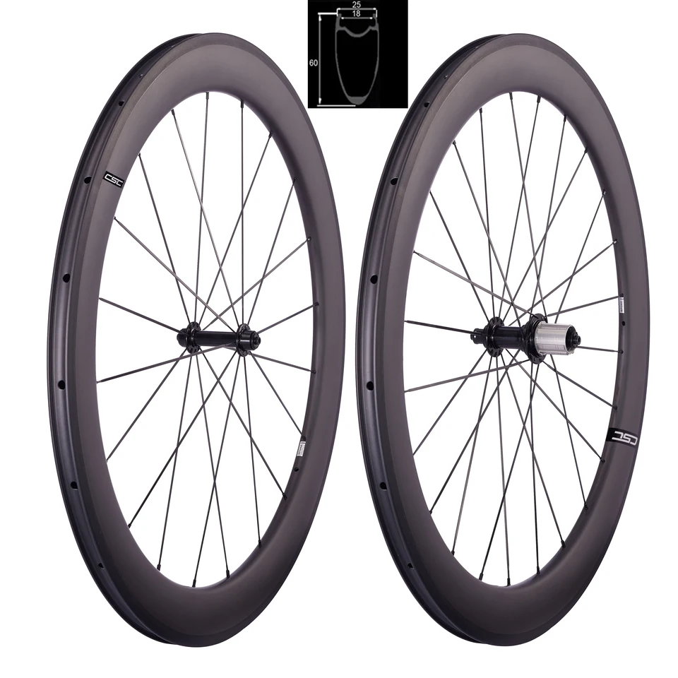 CSC カーボンホイール CSC UCI規格 33-88mm ディープ 25mm 28mm 幅 ロードバイク カーボン